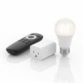 Smart home gadgets on white background